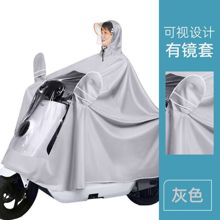 Raincoat Electric Car Long Full-Body All-In-One Parent-Child Raincoat Double Cycling Thickeneded Rainproof Electric Vehicle Poncho
