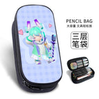 Waterproof-scratch-proof-non-fading-large-capacity three-layer pencil case / B44187