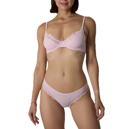 Fits Everybody Lace Bra Set Lace Intimates Set Without Breast Pads with Steel Ring Bra for Women