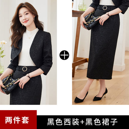 Suit suit Women's Business Wear Fashion Early Autumn Western Style Fashion Age-reducing Autumn Wear 2023 New Suit Two-piece Set