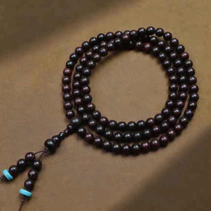 Venus Old Material Zambia Lobular Red Sandalwood Handheld Chain High Oil Mimi Buddha Bead String New Chinese Style Ornament for Men and Women