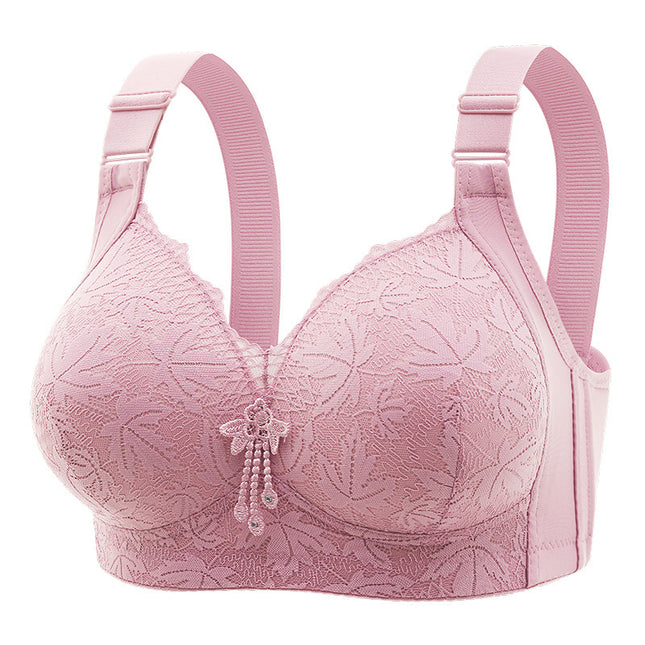 Cross-border plus size Adjustable Sexy Lace Bra Comfortable Side Gathering Bra
