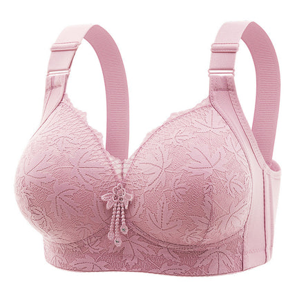 Cross-border plus size Adjustable Sexy Lace Bra Comfortable Side Gathering Bra
