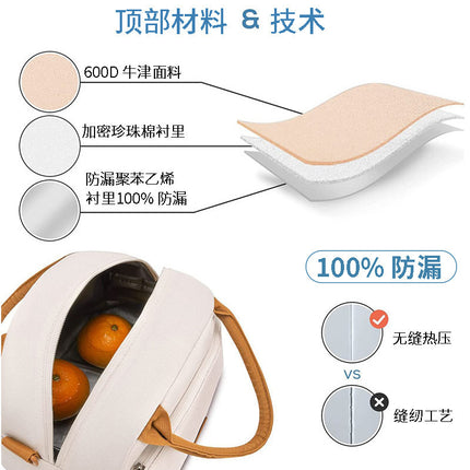 Factory Direct Supply Lunch Box Bag Handbag Waterproof and Oil-Proof Office Worker Hand-Carrying Large-Capacity Lunch Bag with Rice Lunch Bag