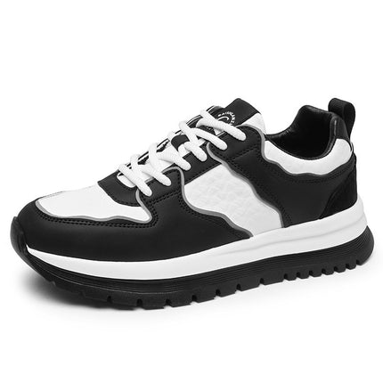 New Autumn Men's Casual Sneakers Trendy Fashion Breathable Versatile Thick-Soled White Shoes