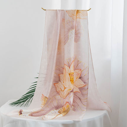Silk Scarf, Long and Elegant, New Autumn Style, Mulberry Silk Printed, Fashionable Women's Scarf, Versatile