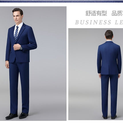 2024 Autumn and Winter Suit suit Men's Two-Piece Set Royal Blue Korean Fashion Youth Slim-Fit Wool Suit