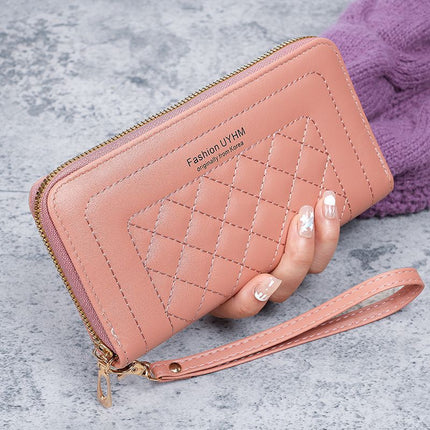 2025 New Women's Wallet Long All-match Zipper Clutch Embroidered Fashion Large Capacity Soft Wallet Mobile Phone Bag