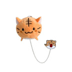 Yellow plush chain brooch