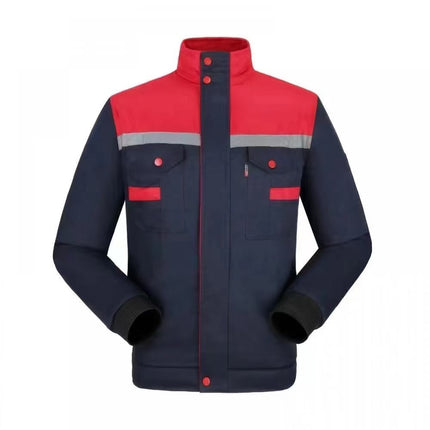 Winter Work Clothes Cold-proof Cotton Coat Thickened Work Protection Clothing Factory Workshop Factory Clothes Printing Thickened Cotton Coat
