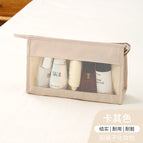 [triangular toiletry bag] beige