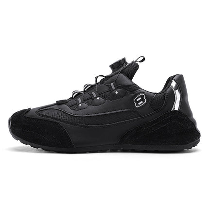 Trendy Height Increasing Men's Shoes Casual All-match Leather Mesh Mesh Breathable Factory Outlet Men's sneaker