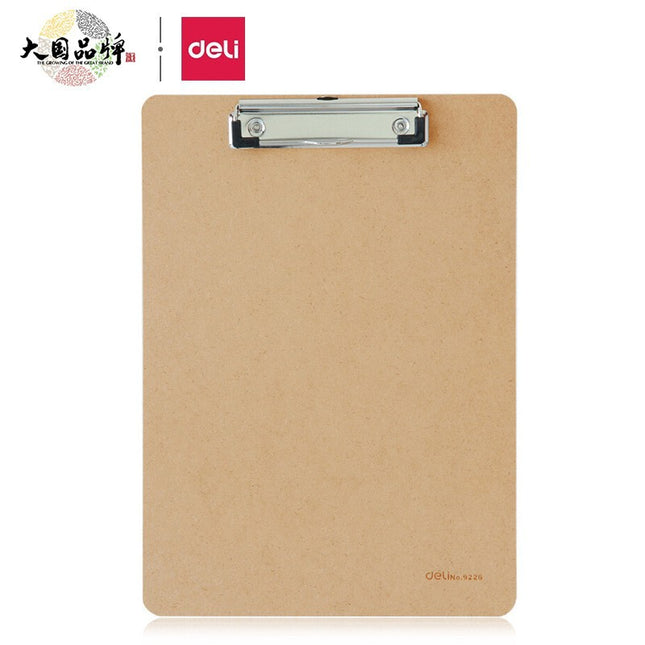 Deli 9226 Writing Board Clip A4 Folder Butterfly Clip Wooden Writing Clip Board Writing Pad Drop Shipping