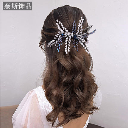 Ness NS108 Vintage Imitation Pearl Handmade Accessories Korean Style Simple Large Hair Comb Elegant Internet Celebrity Hair Clip Headwear