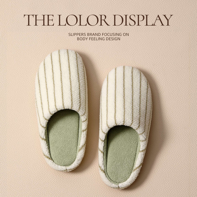 Cotton Slippers for Women Autumn and Winter 2025 New Indoor Home Silent Soft Bottom Non-Slip Floor Slippers for Men Winter