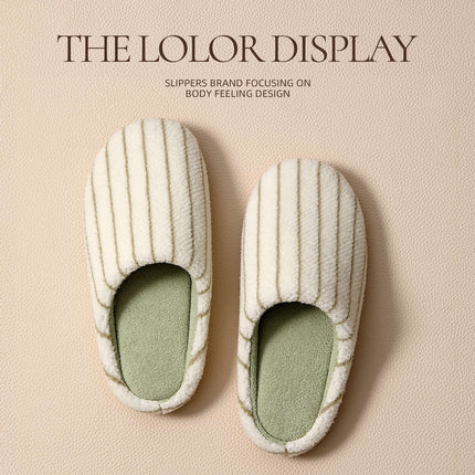 Cotton Slippers for Women Autumn and Winter 2025 New Indoor Home Silent Soft Bottom Non-Slip Floor Slippers for Men Winter