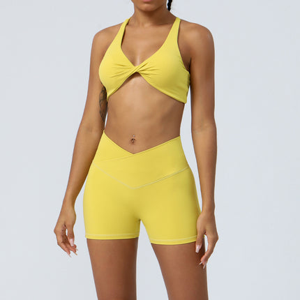 Cross-border European and American Yoga Suit High Waist Hip-lifting Running Fitness Suit Tight Yoga Sports Suit for Women