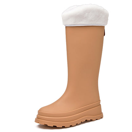Korean-Made Single-Layer Russian Cross-Border Fashion High-Top Women's Rain Boots, Non-Slip Waterproof Rubber Shoes, Versatile New Style