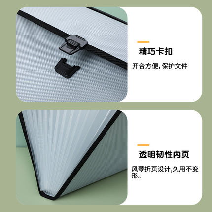Large Capacity Portable Folder Test Paper Storage Folder Data File Briefcase a4 Multi-Layer Diamond Organ Bag