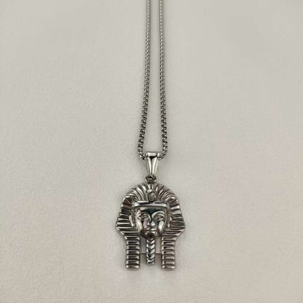 European and American Fashion Retro Stainless Steel Necklace Men's Egyptian Pharaoh Sphinx Pendant with Domineering Personality