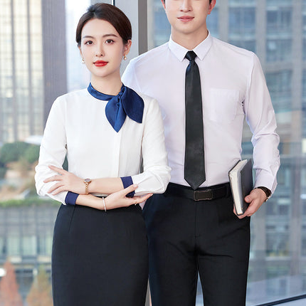 Stewardess Business Dress Shirt Hotel Front Desk Work Clothes suit Female Beautician Clothing Real Estate Consultant Women's Clothing suit