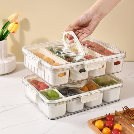 Love Refrigerator Salad Fruit Preservation Box Household Spices Kitchen Storage Box Eight-compartment Sealed Spice Box