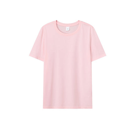 Loose-Fitting | 50-Count Double Yarn T-Shirt Ice Silk Cotton Round Neck Short-Sleeve T-Shirt Moisture-Wicking Business Casual Half-Sleeve for Men