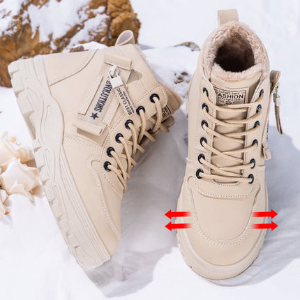 Women's Cotton Shoes Cross-Border Height-Increasing Shoes New Large Size Fashionable Cotton Boots Thick-Soled Comfortable Long Boots Cold-Proof Warm Boots