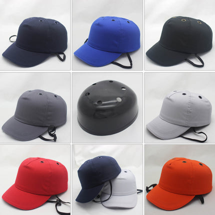 Lightweight anti-collision safety helmet labor protection helmet breathable and comfortable anti-collision helmet head protection can be used as embroidered logo plastic liner Cap