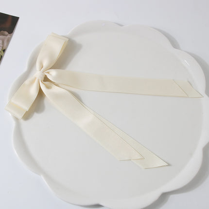 Yang Zi's Same Style Large Retro Ribbon Bow Hairpin for the Back of the Head, Super Fairy Elegant Hairpin Spring Clip Hair Accessory