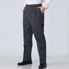 Black and white striped pants [semi-elastic plus famous chef] / M