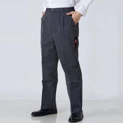 Chef Work Pants for Women with Elastic Waistband, High-Quality Waiter Work Pants for Men, Suitable for All Seasons, Slim Fit