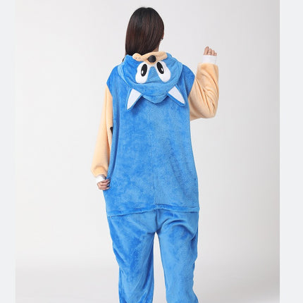 Autumn and Winter New Flannel Cartoon Animal One-piece Pajamas New Maryable Outer Wear Men's and Women's Couples Home Clothes