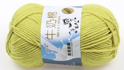 Five-Strand Milk Cotton Wool Ball Wholesale Medium Thick Thread Crochet Doll Shoes Scarf Handmade DIY Knitting Material Package