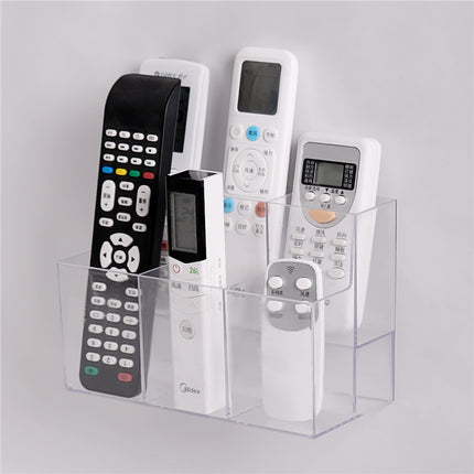 Air Conditioner Tv Remote Control Storage Box Wall-Mounted Punch-Free Sundries Wall-Mounted Box Bedside Charger Placement Rack