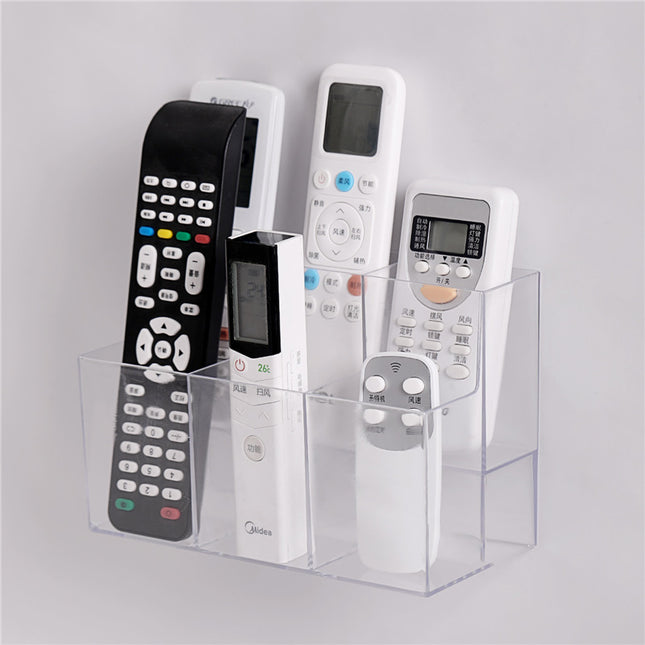 Air Conditioner Tv Remote Control Storage Box Wall-Mounted Punch-Free Sundries Wall-Mounted Box Bedside Charger Placement Rack