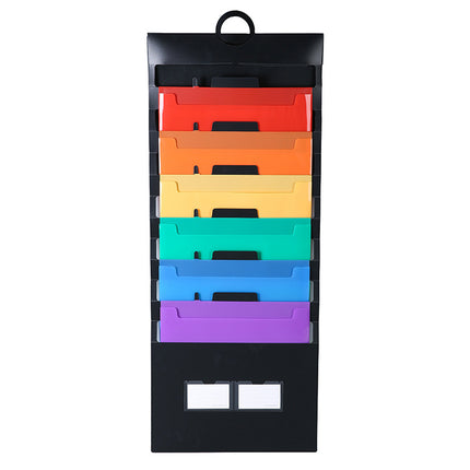 Hanging rainbow foldable ring portable organ bag A4 6-layer large capacity waterproof and dirty folder wholesale