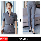 Two-Piece Grey Jacket Pants / S