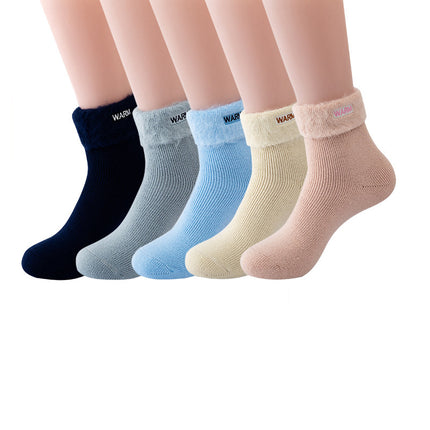 Women's Slippers Socks Winter Home Socks Brushed Plush Socks Warm Socks Warm Confinement Ski Socks Sailor Sleeping Socks