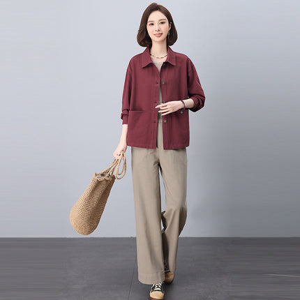 Casual suit Women's 2025 New Spring Wear Set of Fashionable and Western Style Age Reduction Matching Mother Two-Piece Set