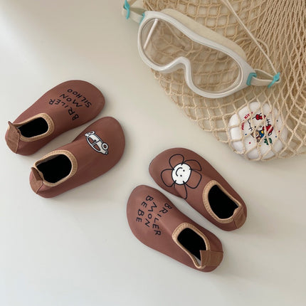 New Children's Beach Shoes Barefoot Surfing Diving Shoes Baby Swimming Wading Shoes and Socks Non-slip Cut-resistant Tracing Shoes