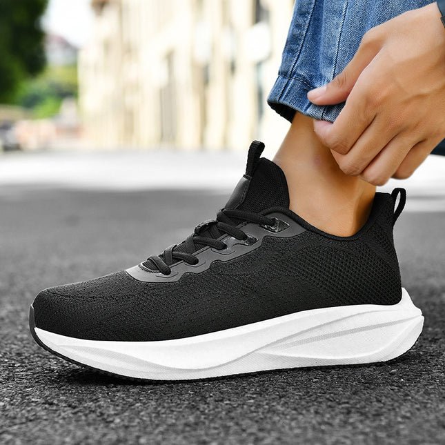 Men's Mesh Casual Shoes, One-Piece Magnetic Vibration Foot Massage Shoes, Outdoor Lightweight Cushioning and Comfortable Sports Shoes
