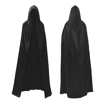 Black-faced Double-layer Children's Halloween Cross-border Adult Cloak Cape Collar Death Makeup Costume Props Red Cloak