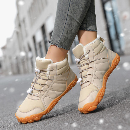 Warm Cotton Shoes Couple Outdoor Casual Hiking sneaker Lined Hair Thickened Mid-top Winter New Men's Snow Boots