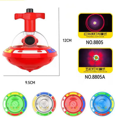 Cartoon luminous strawberry gyro music rotating outdoor lights children flash toys night market stall supply wholesale