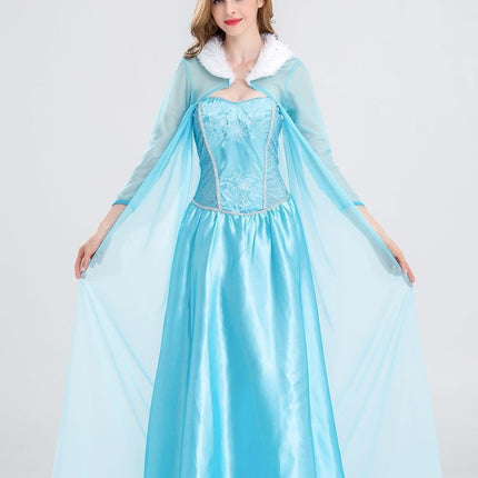 Halloween Adult Fairy Tale Cinderella Cinderella Long Dress Sleeping Beauty Le Pei Long Hair Princess Dress Stage Performance Costume