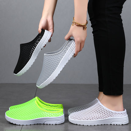 Women's Summer Slippers, Cross-Border Large Size Breathable Mesh Shoes, Soft-Soled Slip-On Casual Shoes, Factory Direct Delivery