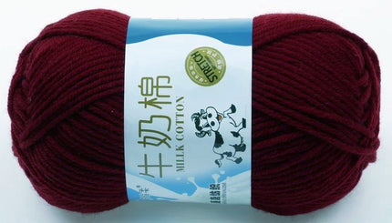 Five-Strand Milk Cotton Wool Ball Wholesale Medium Thick Thread Crochet Doll Shoes Scarf Handmade DIY Knitting Material Package