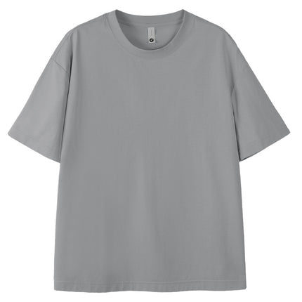 Dan Baoni | Summer Cool Sense Sunscreen Solid Color Advanced Sense Ice Silk Men's T-Shirt Loose Round Neck Shoulder Short Sleeve Customization