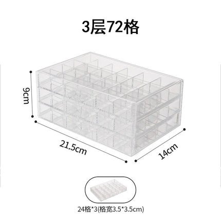 Temu Hot-Selling Jewelry Storage Box Multi-Layer Large Capacity Dust-Proof Household Bracelet Necklace Earrings Acrylic Storage